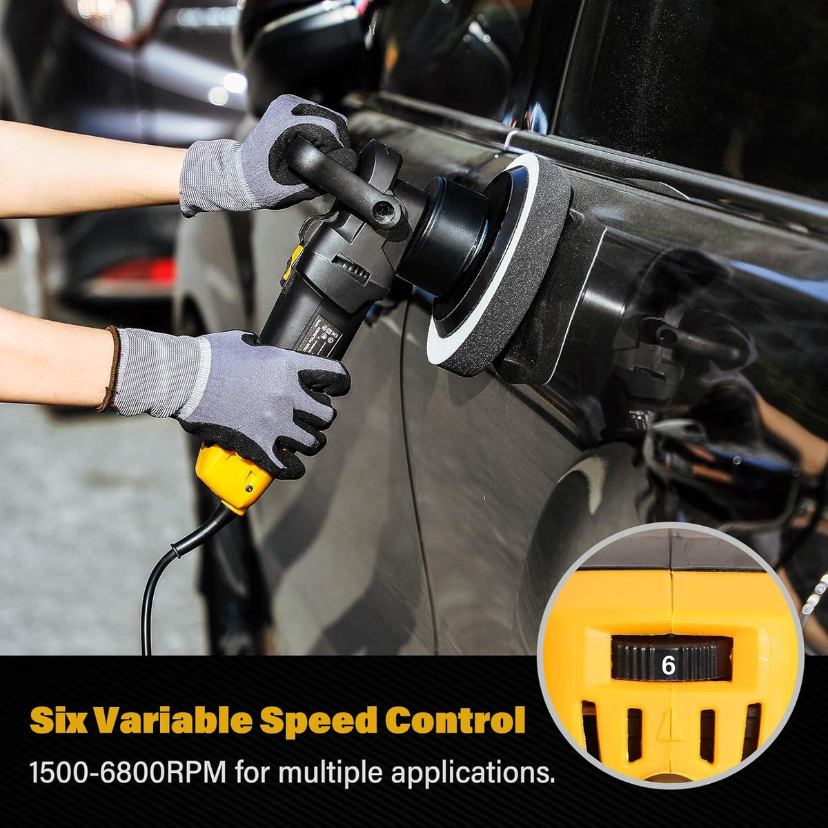 6 Inch Dual Action Polisher with Variable Speeds Y3300