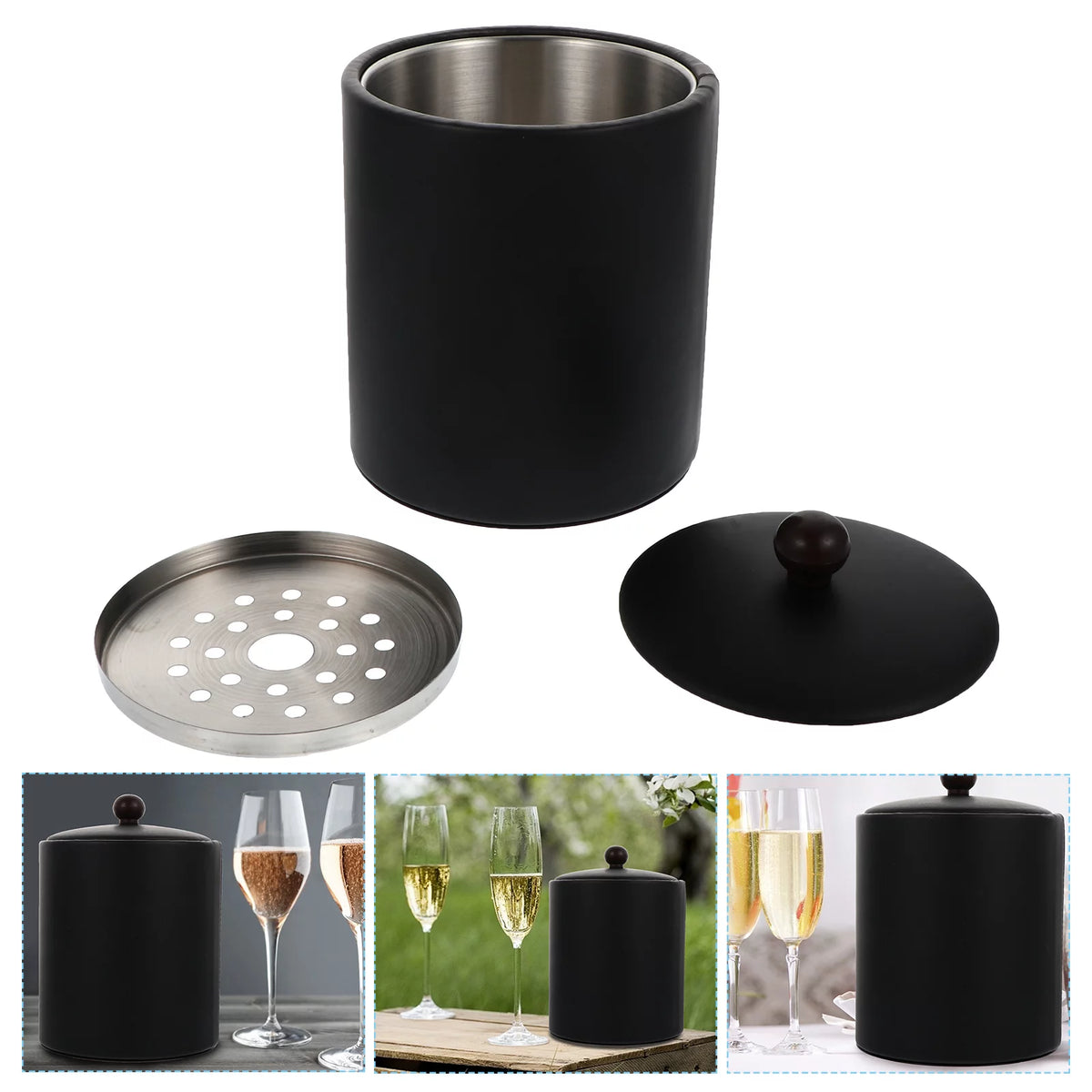 Insulated Stainless Steel Ice Bucket Beverage Cooler Q842176