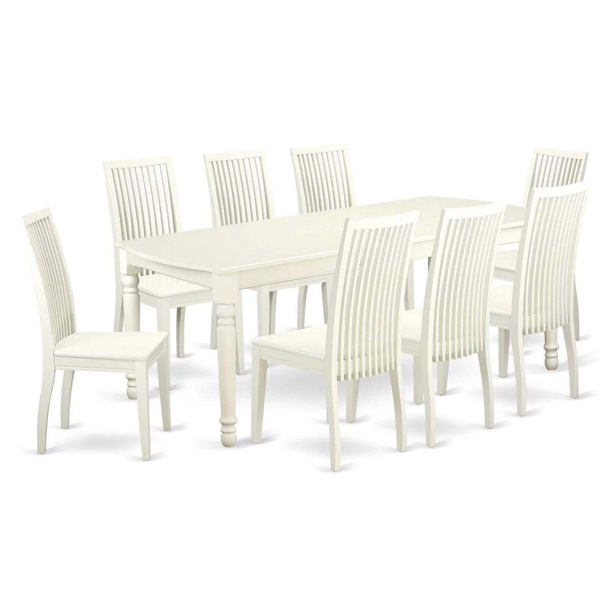 9 Piece Wood Dining Table and Chair Set I117