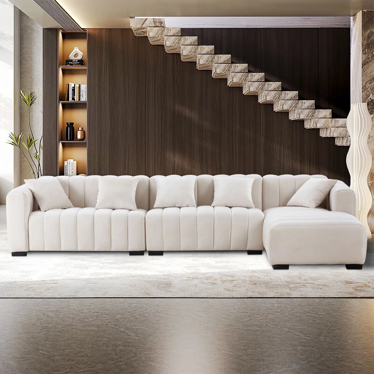 L-Shape Sectional Sofa with Right Chaise L770616
