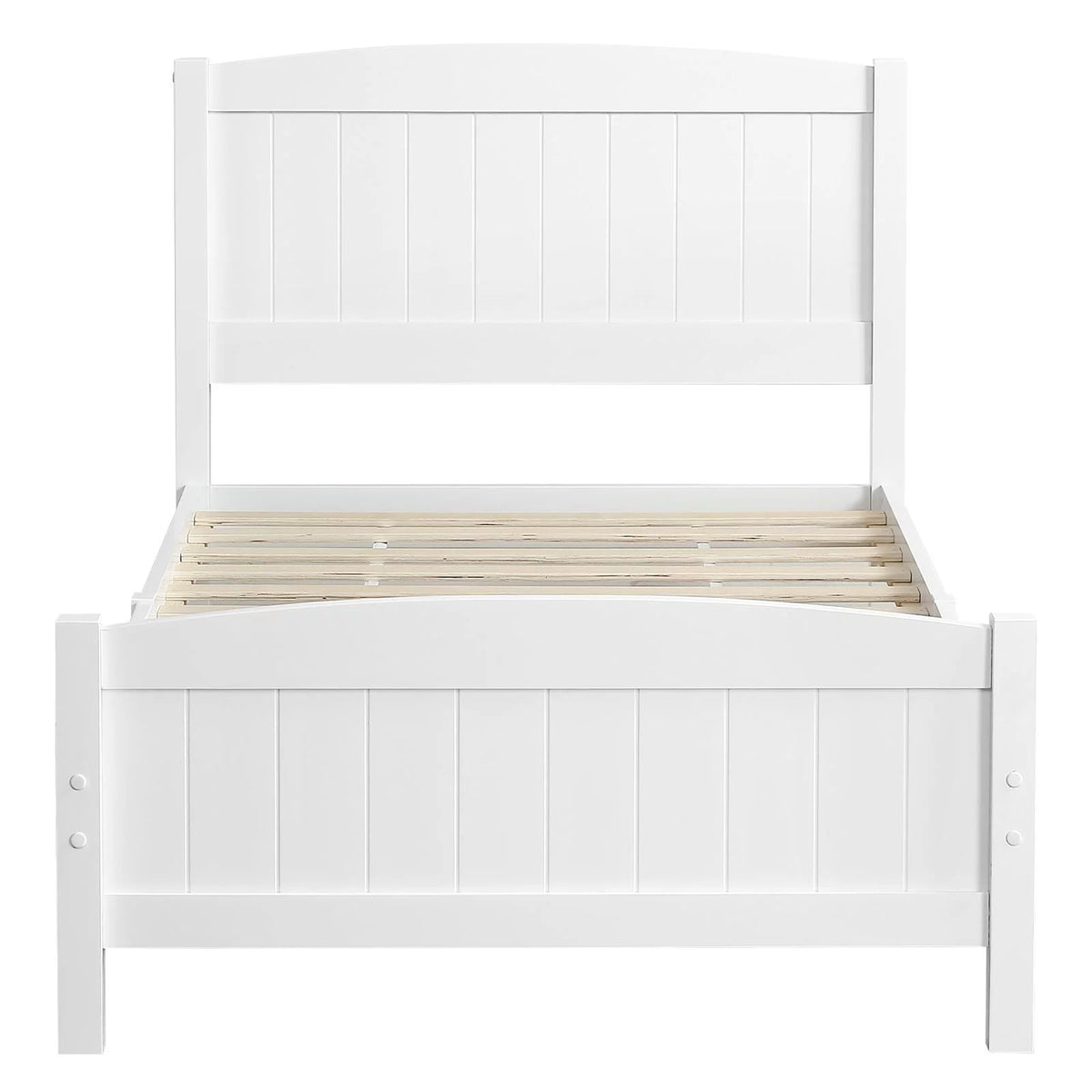 Queen Solid Pine Wood Platform Bed Frame with Headboard T31177