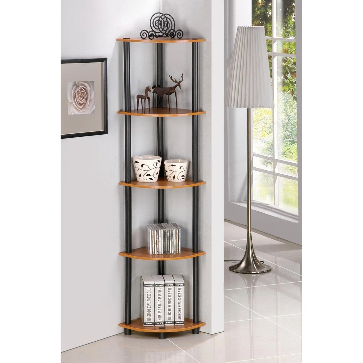 5 Tier Corner Display Rack Shelving Unit Z648