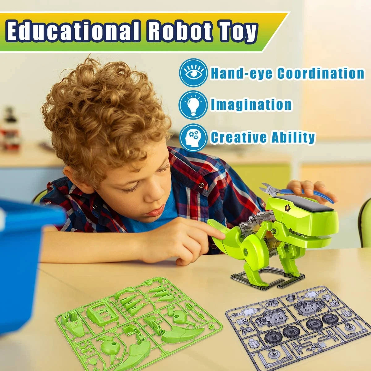 STEM Solar Dinosaur Building Robot Kit V410007