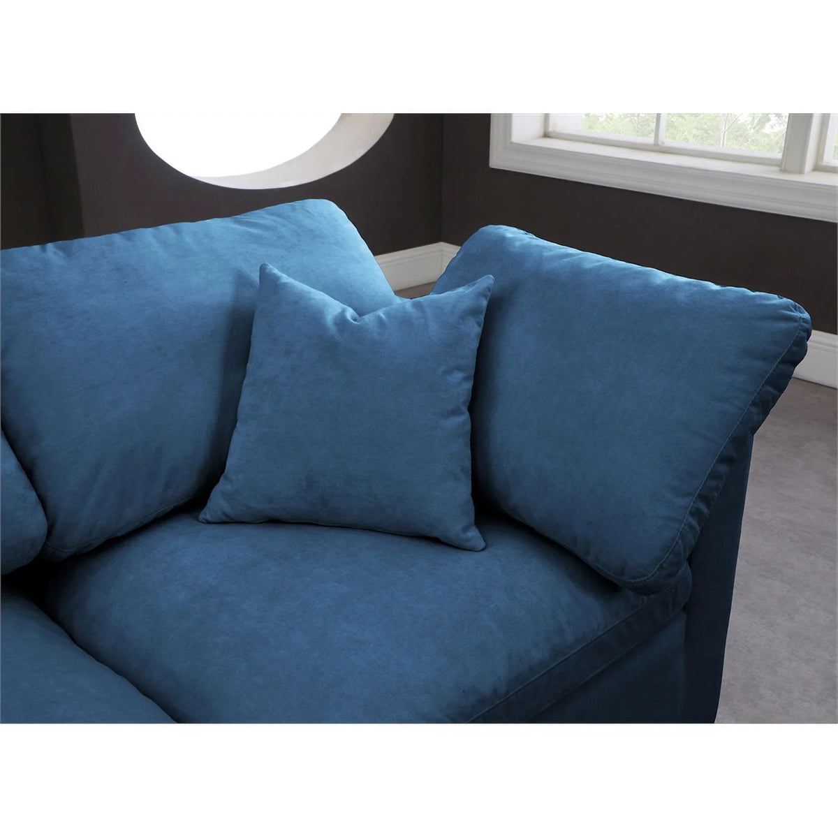 Navy Velvet Modular Sectional R178