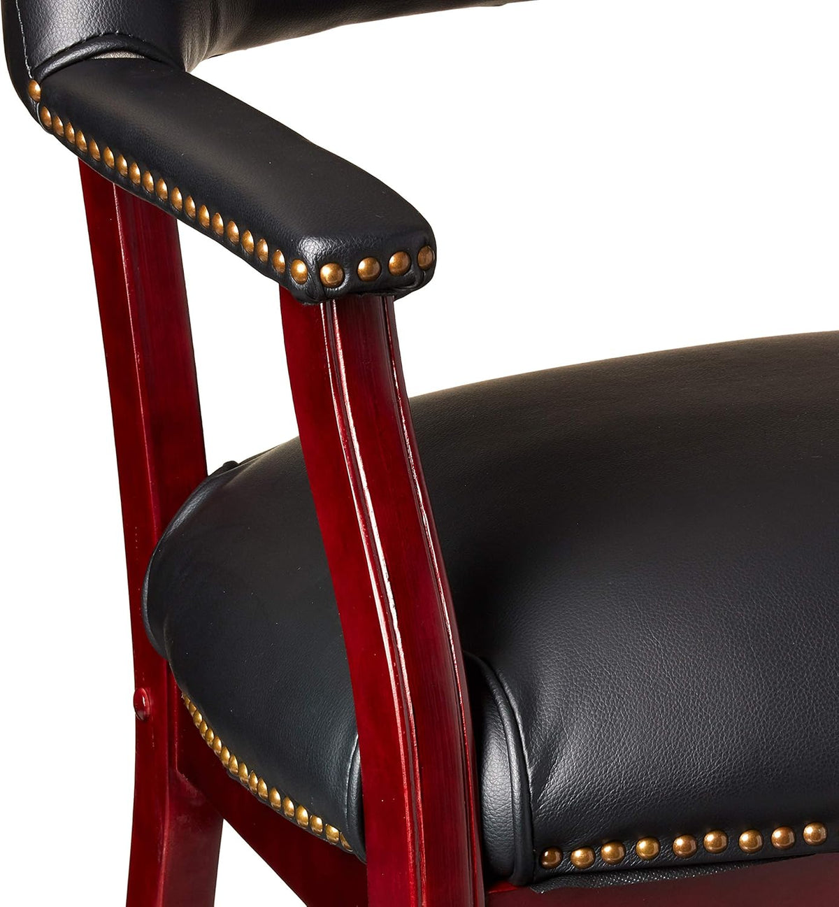 Black Vinyl Captain’s Chair N254323