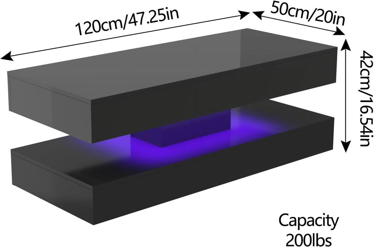 High Glossy LED Coffee Table B8868
