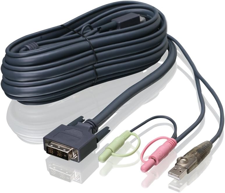 6 Feet DVI-I USB KVM Cable Pack of 2 B77627