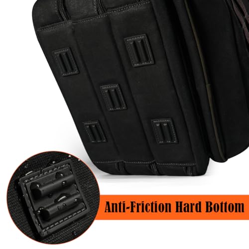 Black Wax-Canvas 90-Pockets Electrician Backpack O612