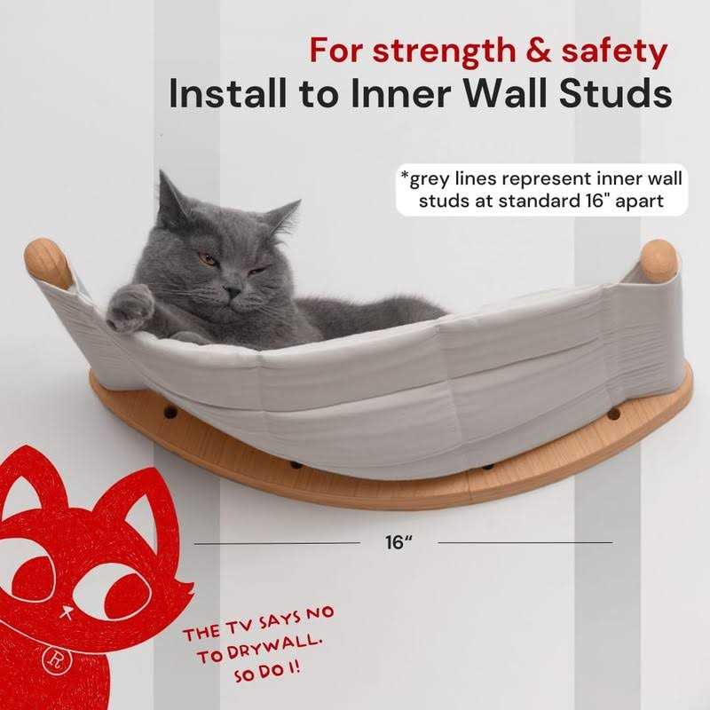 Wall Mounted Cat Hammock with Two Steps H324176