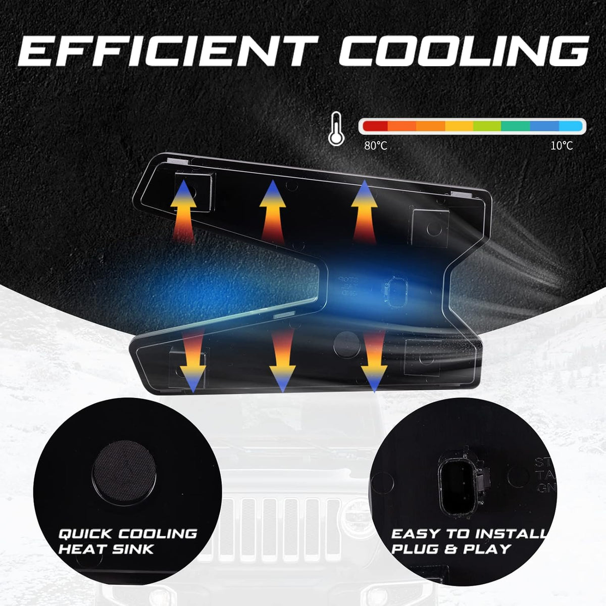 Smoked LED Tail Lights for Kawasaki Teryx KRX 1000 K353