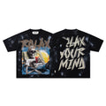 BKYS Relax Vacation Skeleton Tie Dye Oversized Graphic T‑Shirt