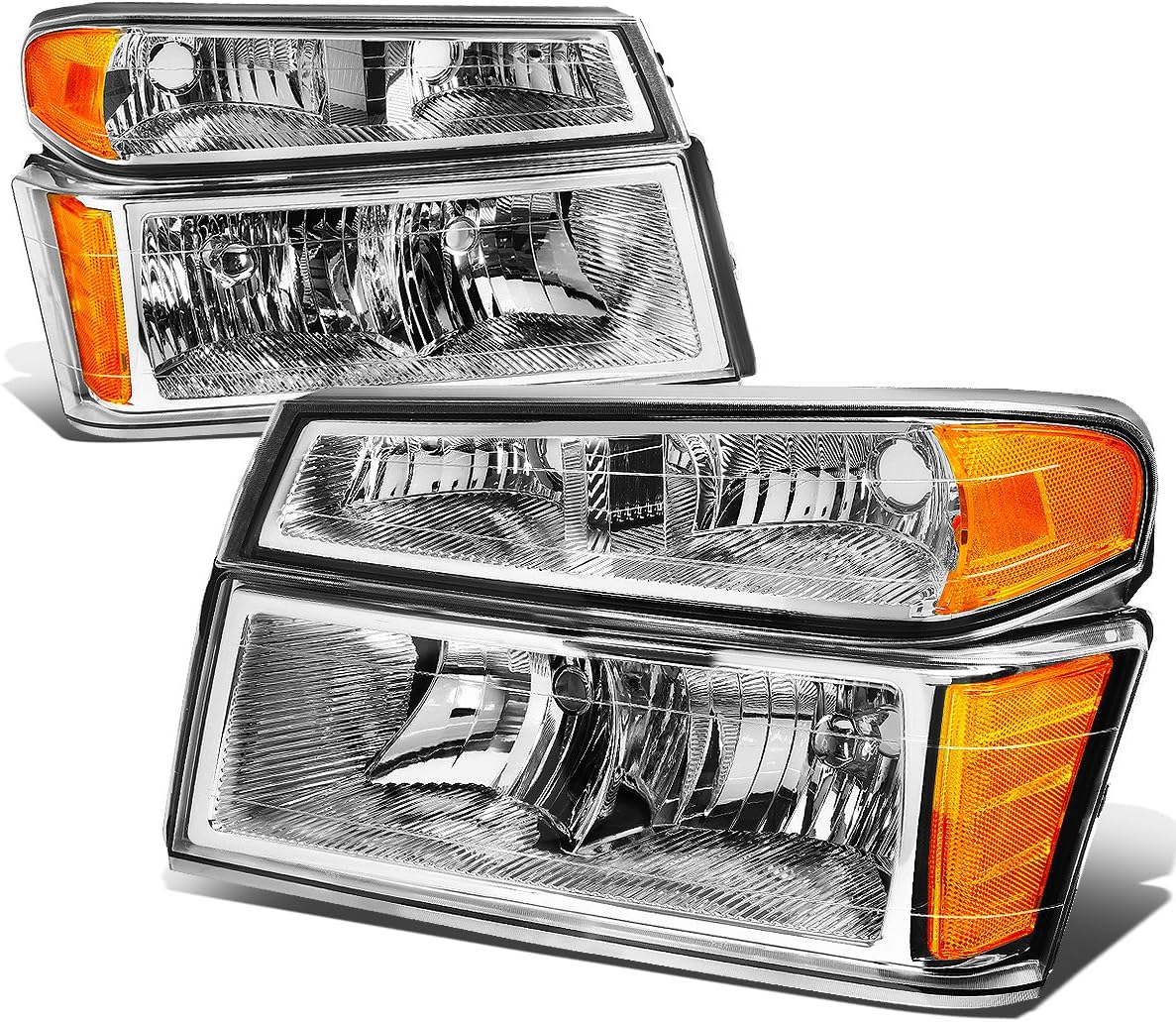 Black Housing Amber Corner Headlights with Signal Lights I82242