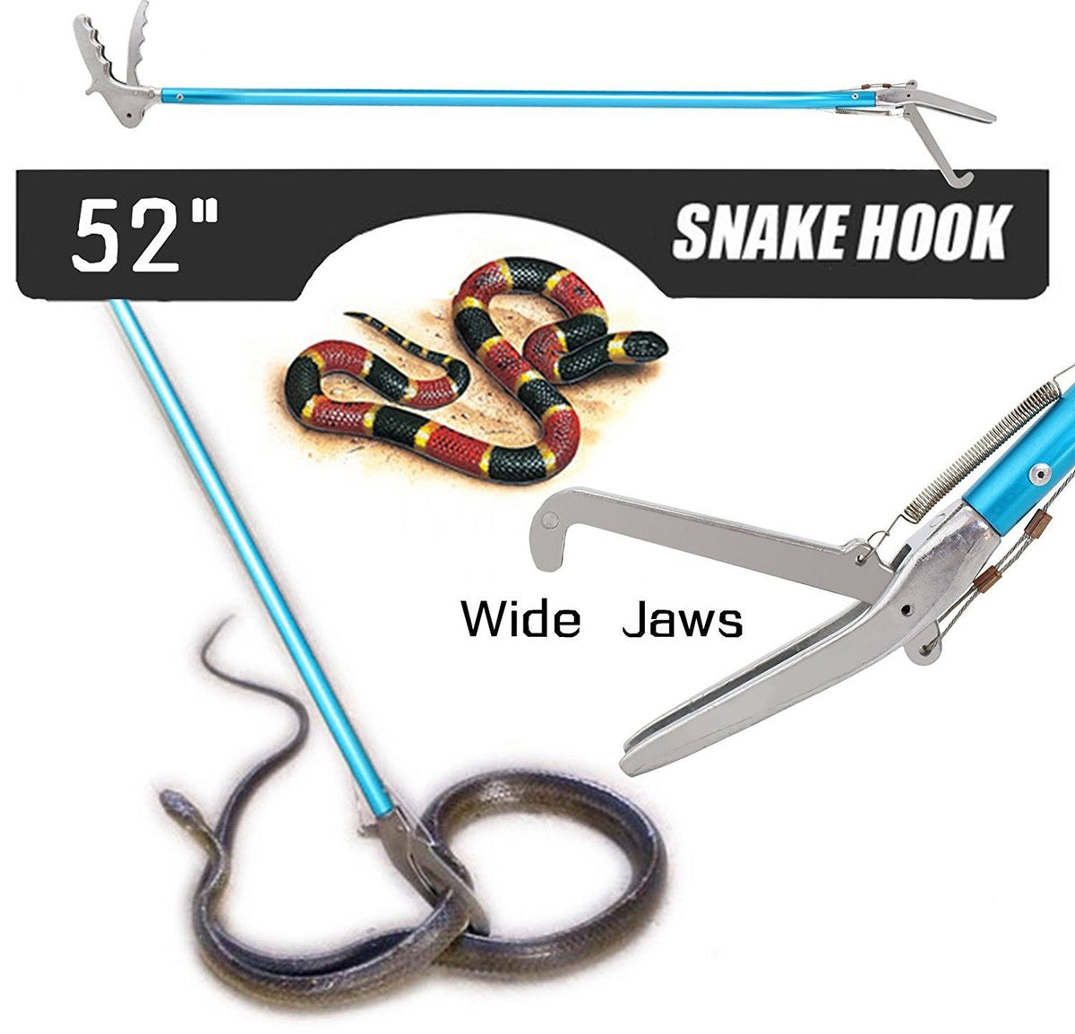 130cm Aluminium Alloy Snake Tongs E207401