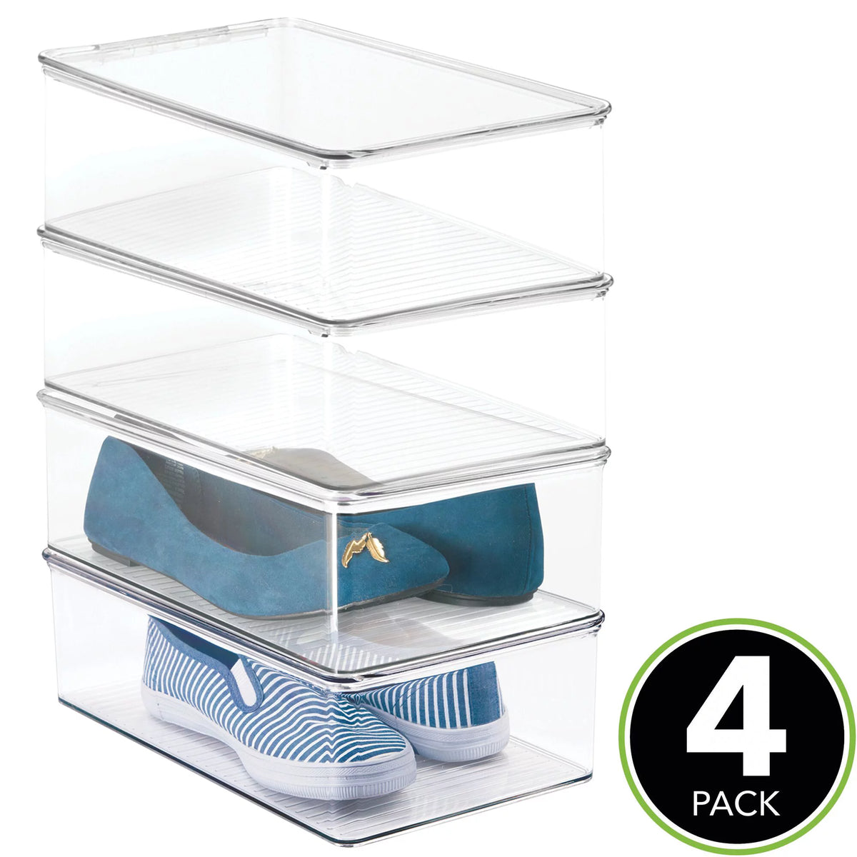 Clear 2 Pack Plastic Storage Organizer Box X638