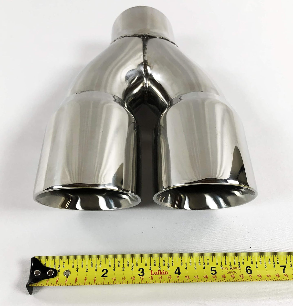 Polished Stainless Double Wall Exhaust Tip 2.50" Inlet Dual 3.00 X 9.50 Long Pack of 2 S990