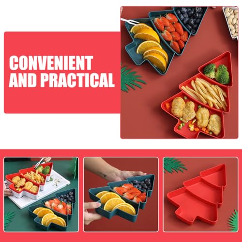 Christmas Tree Shaped Platter Snack Appetizer Trays A25953