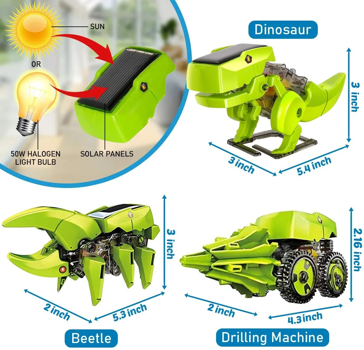 STEM Solar Dinosaur Building Robot Kit V410007