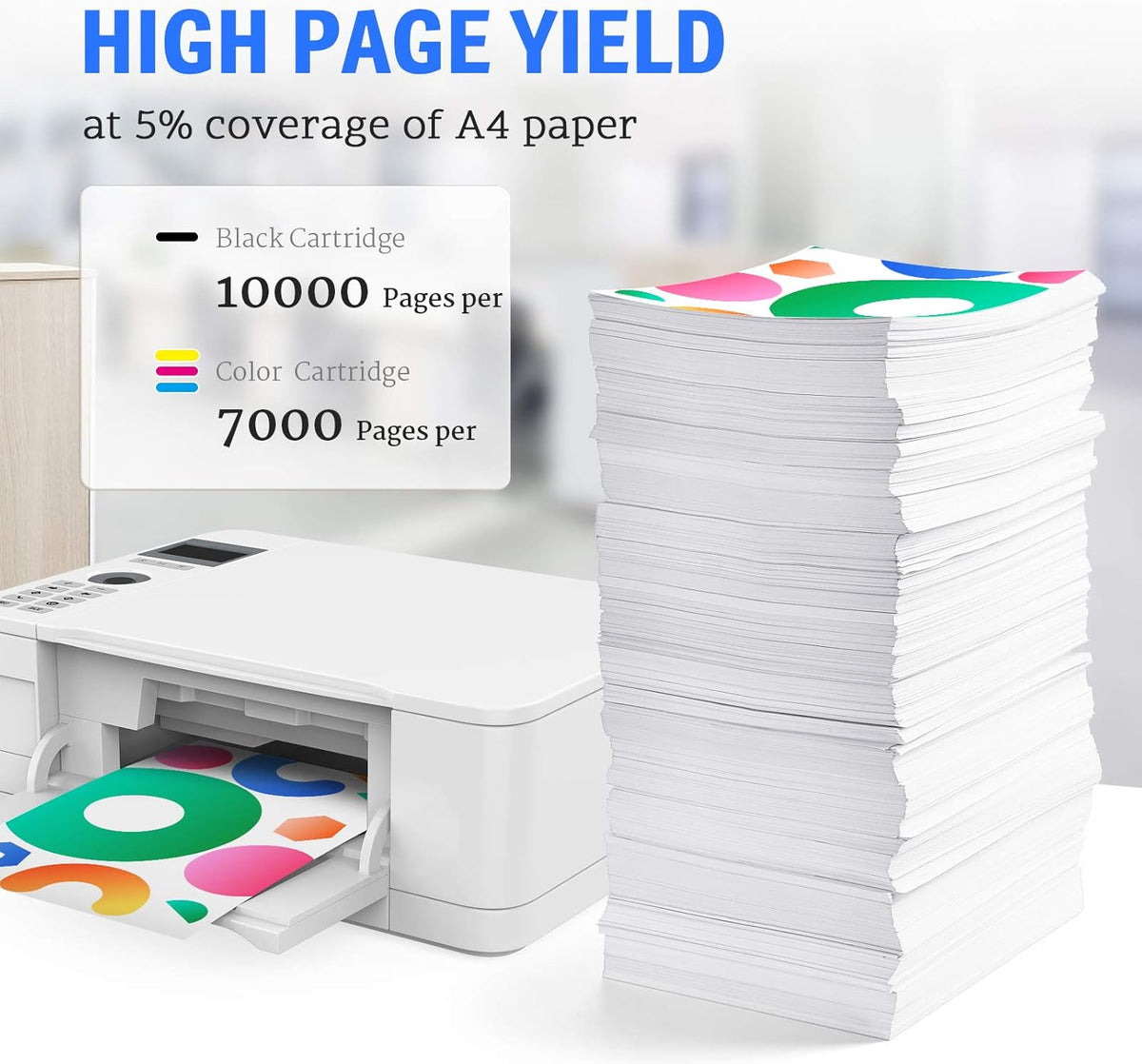 4-Pack Compatible Ink Cartridges for HP PageWide Pro Printer O186