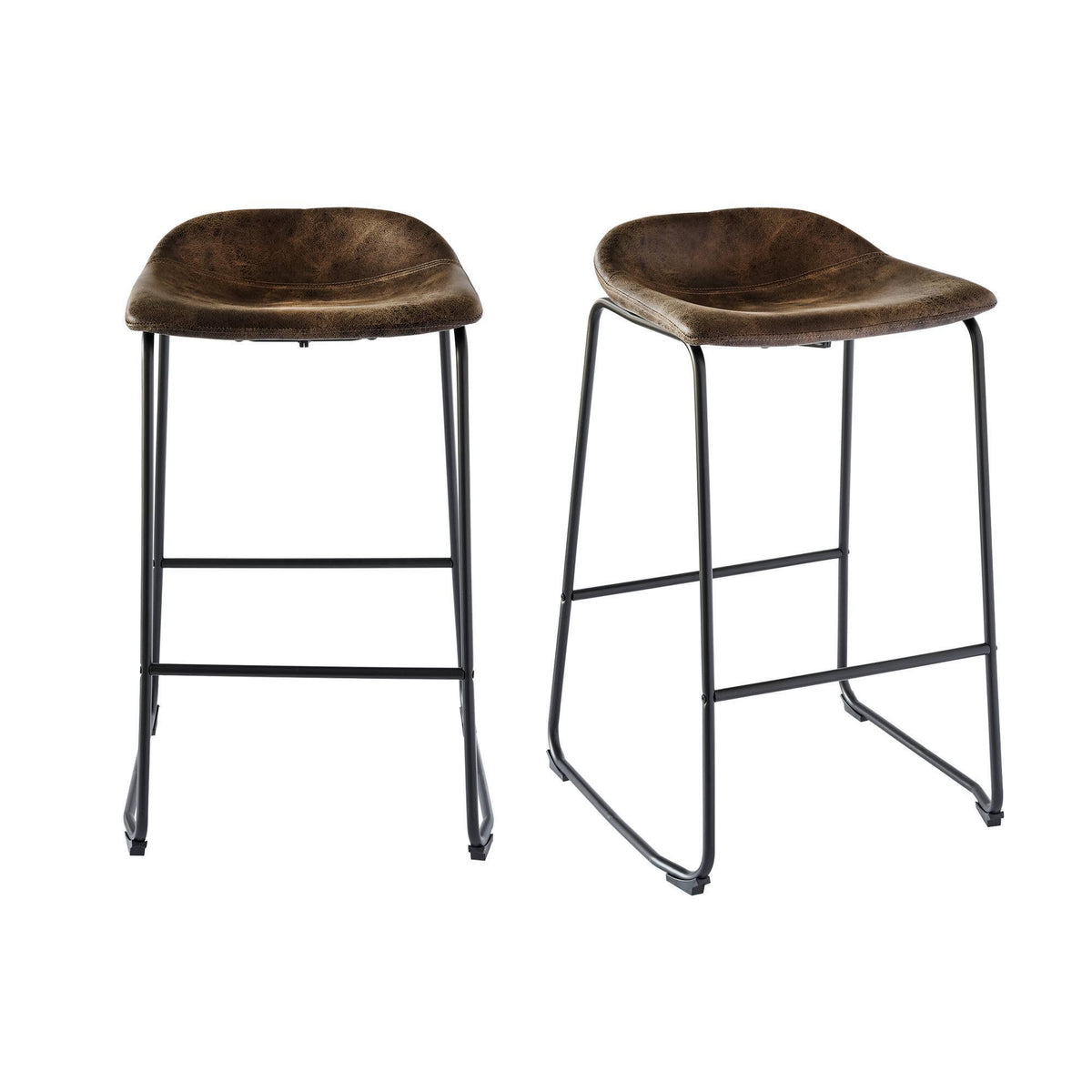 Brown Metal Bar Stool Set W79414