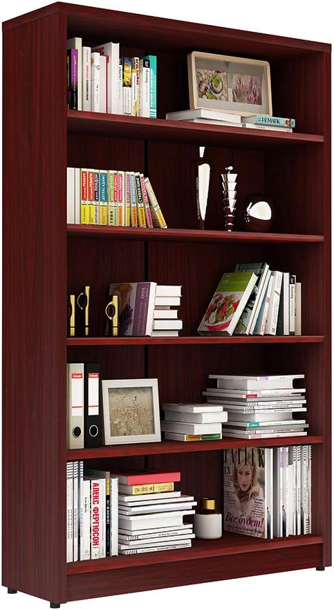 White 4-Shelf Wood Bookcase V379