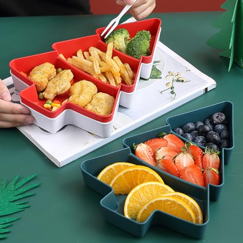 Christmas Tree Shaped Platter Snack Appetizer Trays A25953