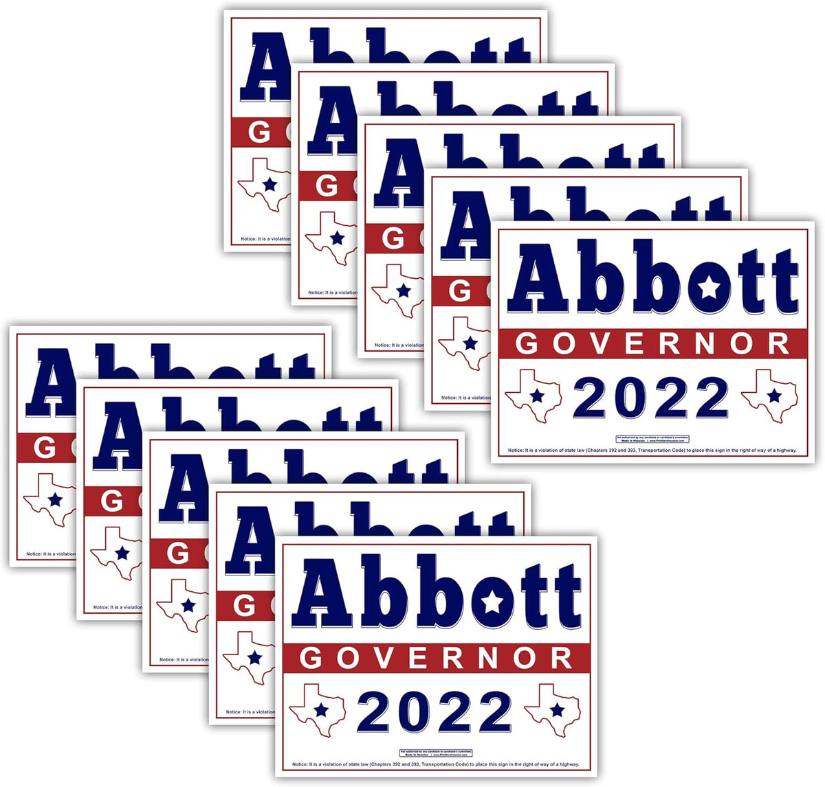 Yard Sign with Metal Wire H-Stake Stand and Bumper Sticker H7886