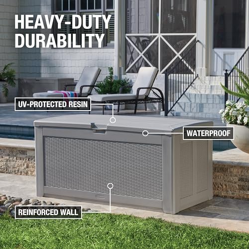 Extra Large Weather Resistant Resin Deck Box W2806