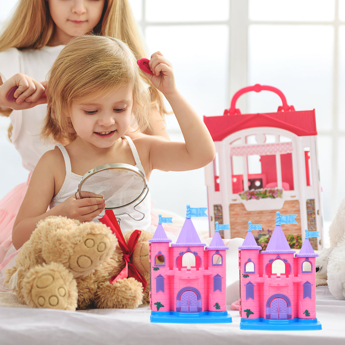 Plastic Castle Toy Dollhouse Miniature B6831