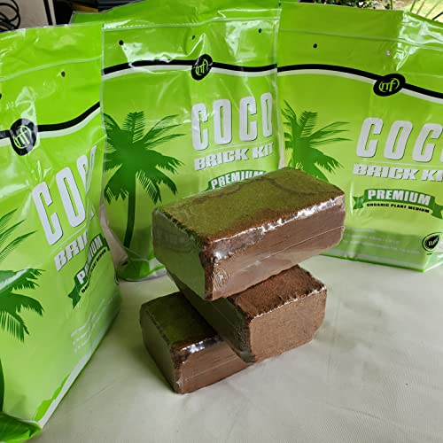 Coco Coir Bricks 5.5 Lbs Organic Compressed Coco Coir Soil Peat Blocks S48185