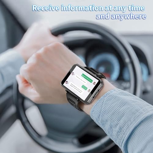 4G Smart Watch Phone, Android 10.7 MTK6762 Quad Core 4GB+64GB Smartwatch 2.4" Large Screen 1500mAh Dual Camera WiFi Bluetooth GPS Fitness Activity Tracker L31962