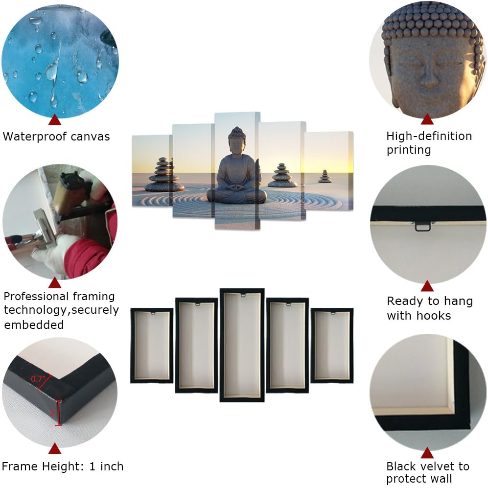 Buddha Canvas Wall Art Poster Giclee Prints Y721