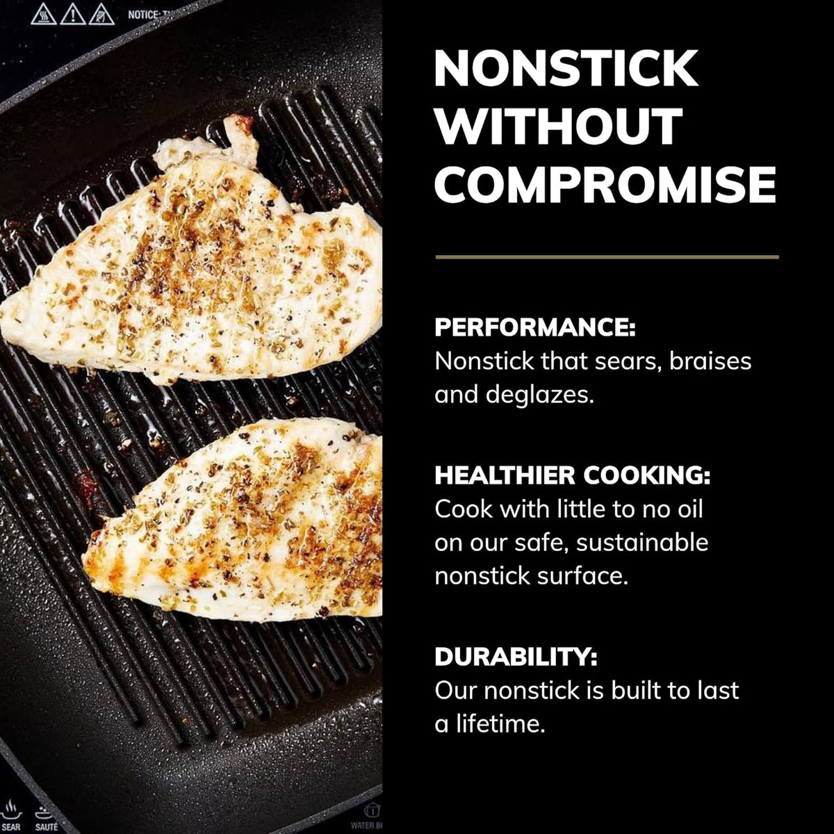 10.5" Square Nonstick Grill Pan V8762