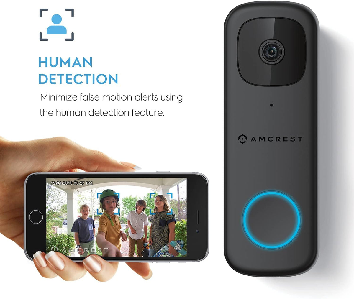 4MP Wireless WiFi Video Doorbell Camera with 2-Way Audio G320