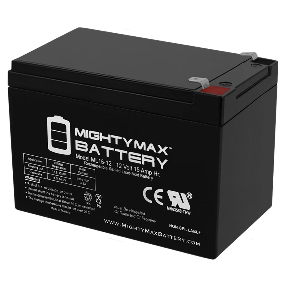 12V 15AH Replacement Battery B497