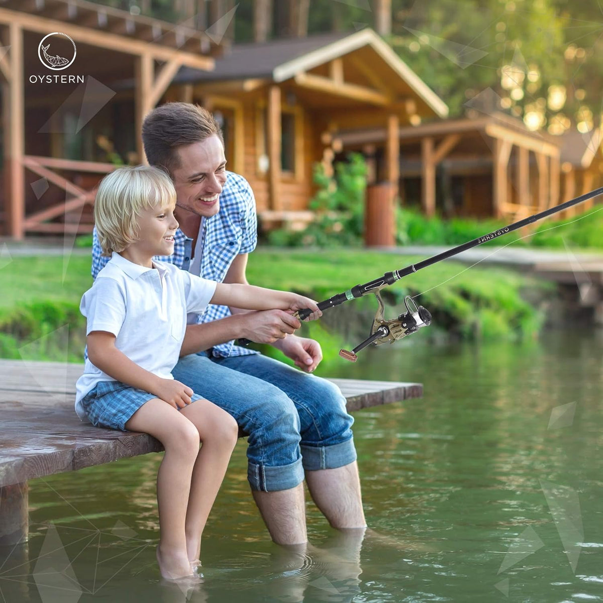 Telescopic Fishing Rod and Reel Combo with 103-Pc. Tackle Box Lure Set, Ultralight Fish Pole, Camouflage Travel Bag T6170