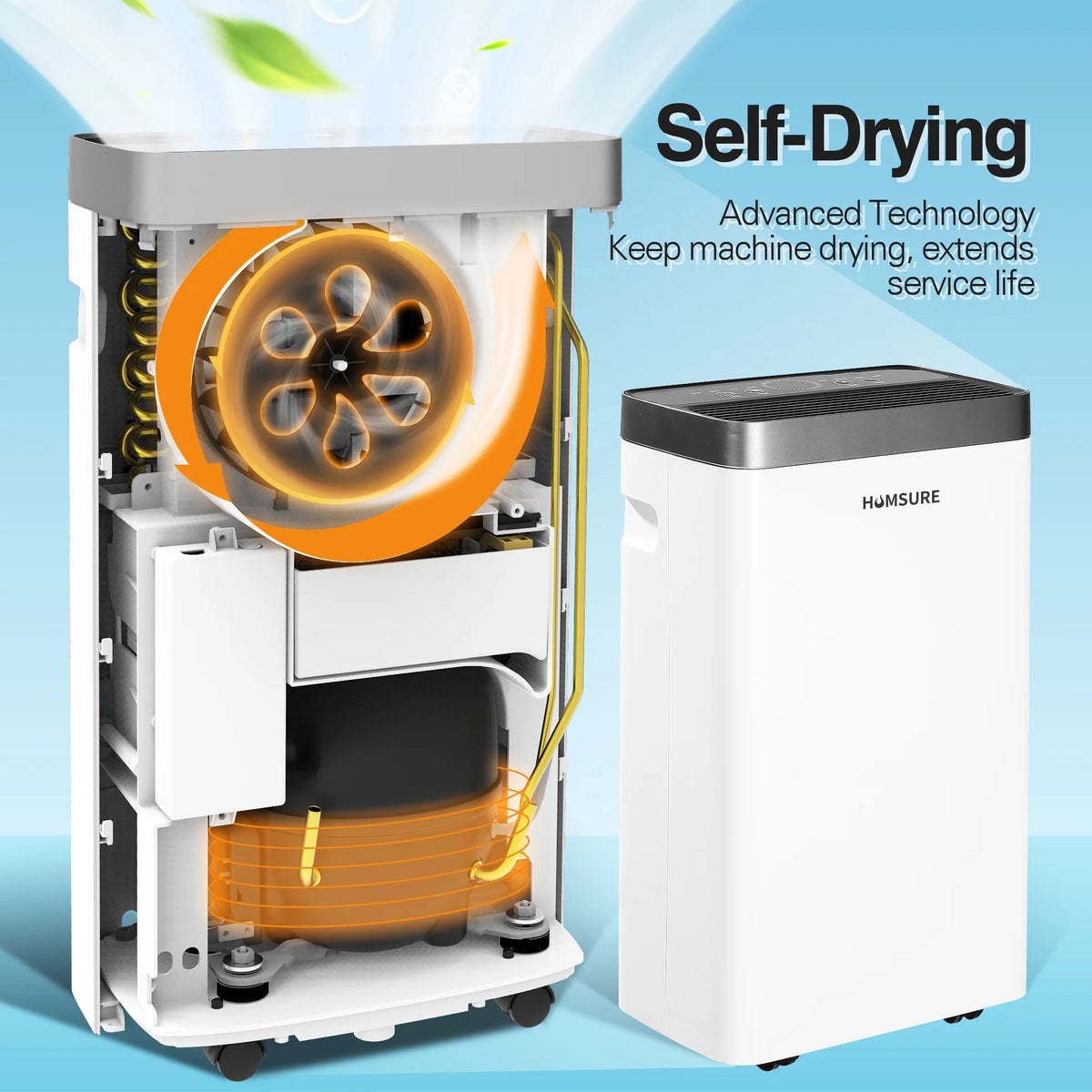 22 Pints Portable Dehumidifier with Drain Hose X5256