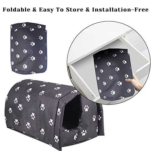 Waterproof Outdoor Cat House Black W9966