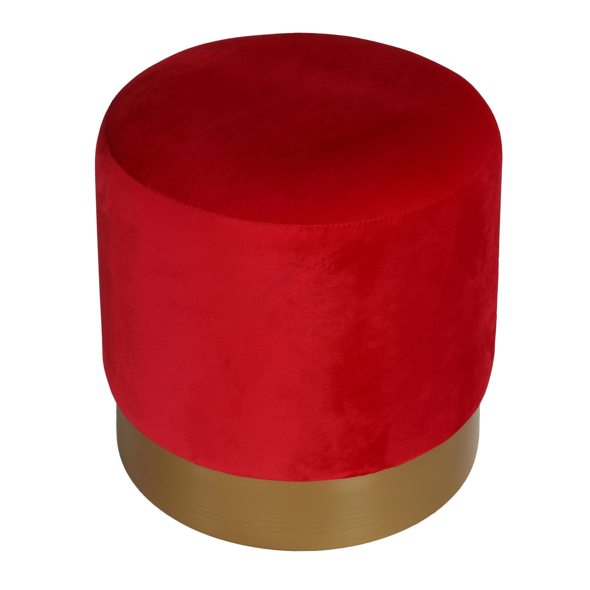 Blue Velvet Cylindrical Ottoman F880