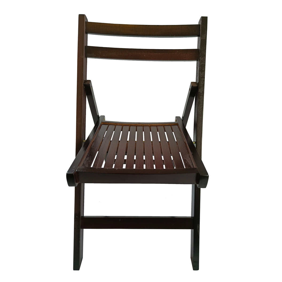Cherry Slatted Wood Folding Chair Set of 4 I547