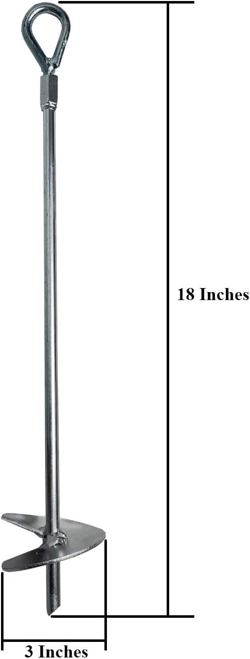 Black 18 Inches Ground Anchor 12 Pack T972723