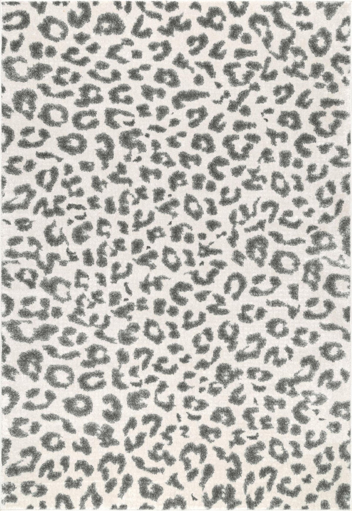Gray Leopard Area Rug W1940