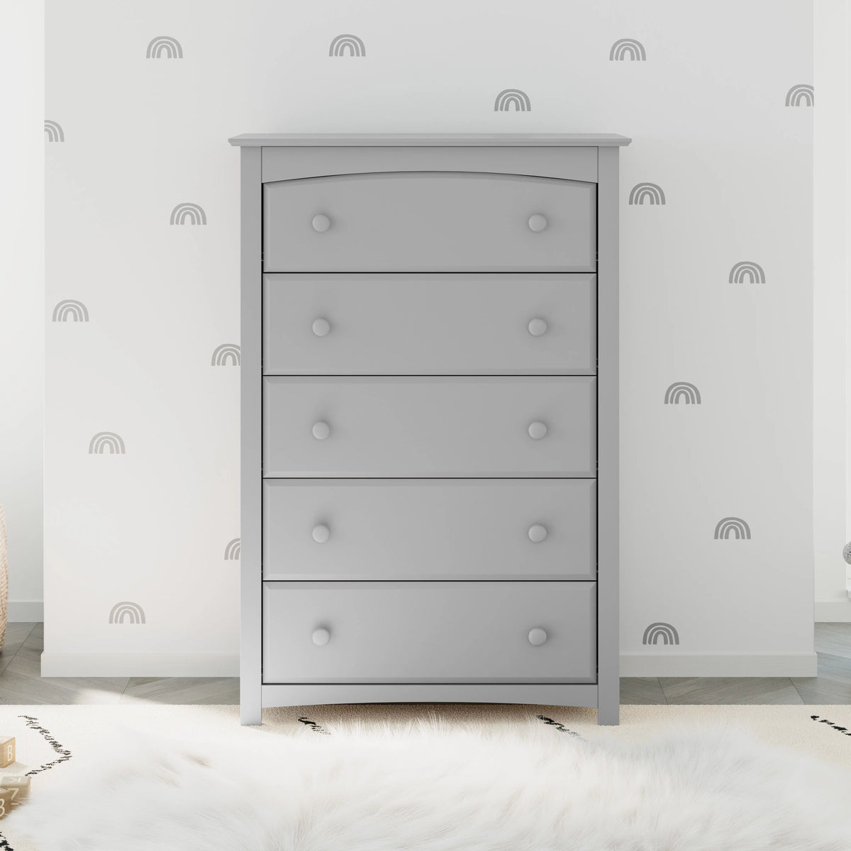 White 5 Drawer Nursery Dresser N714722