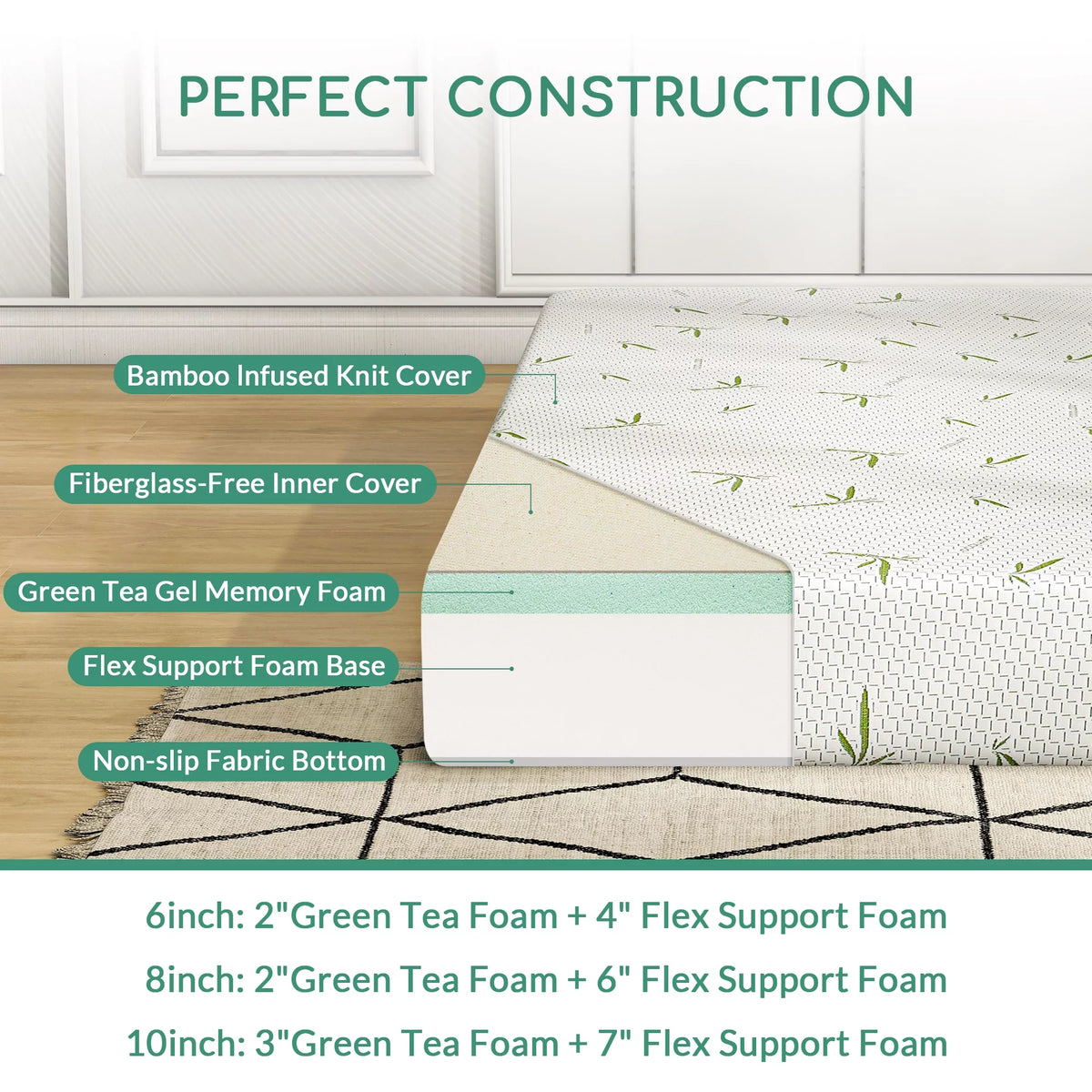California King 8 inch Memory Foam Mattress C963491
