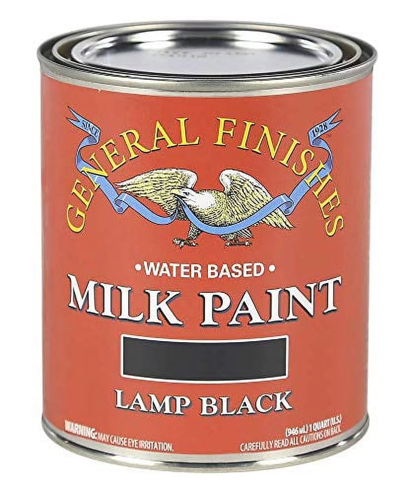 Water Based Milk Paint, 1 Quart, Lamp Black D607