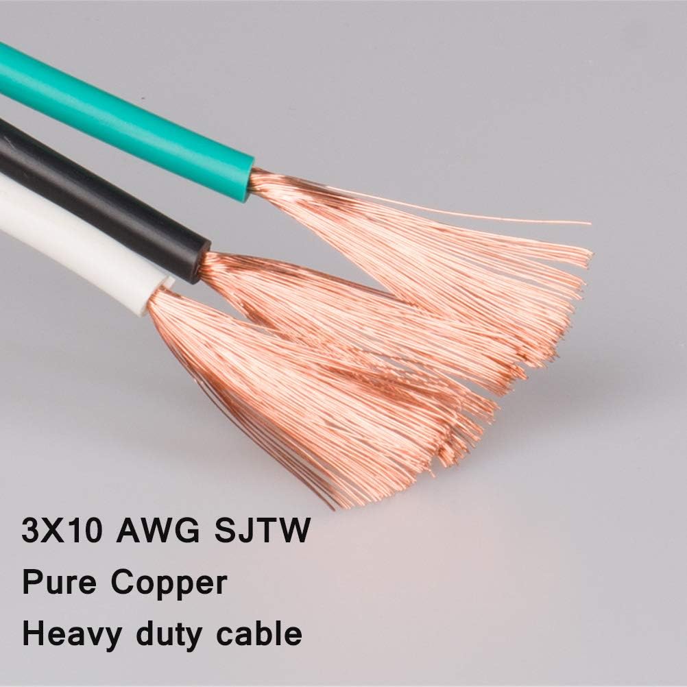25FT 10 Gauge SJTW 125V 30Amp Yellow Locking Power Cord Pack of 2 U627