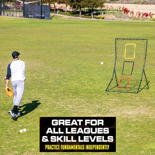 6 x 4 ft Baseball & Softball Rebounder Net with 3 Target Zones O799