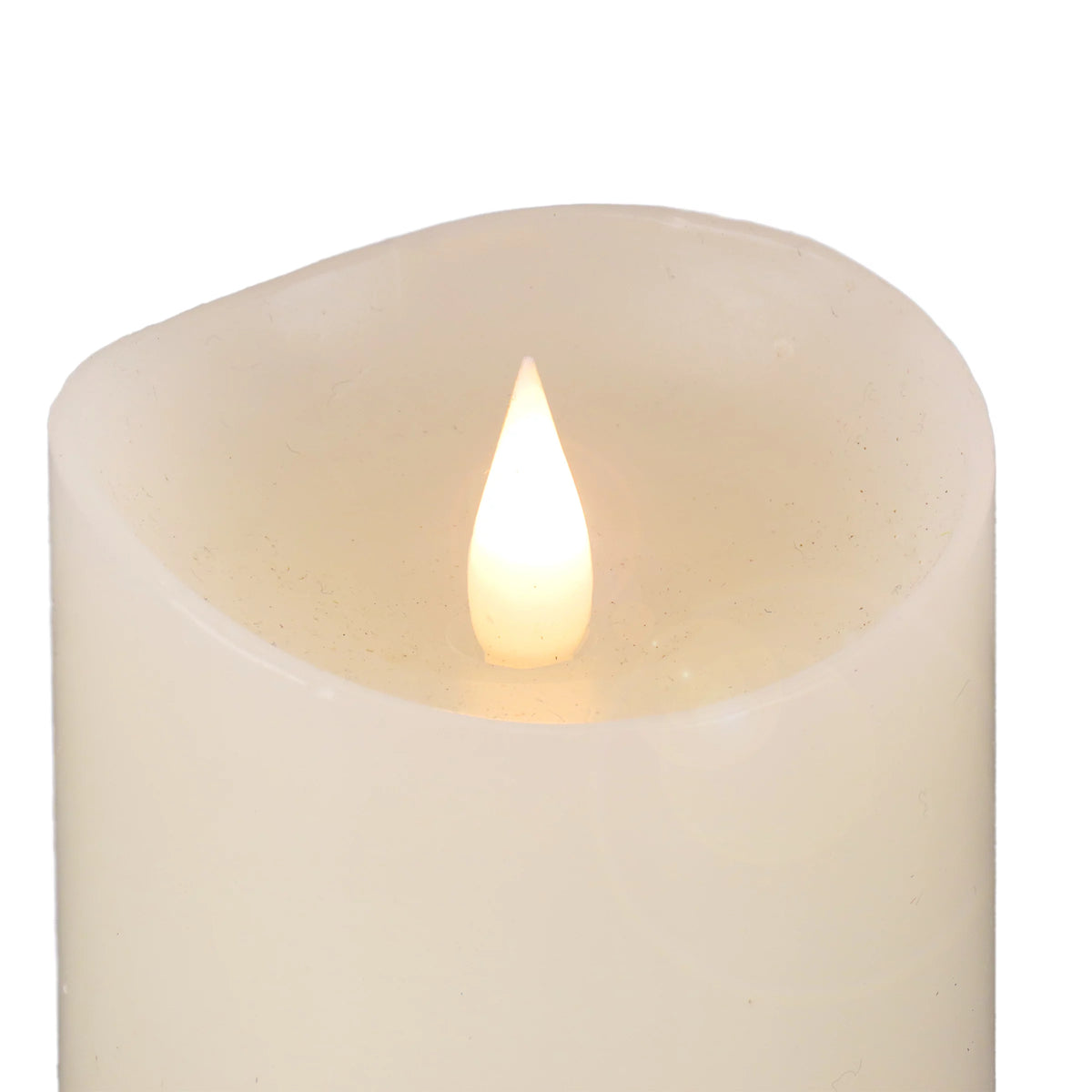 Ivory Flameless Candle with Remote, Battery Powered, 7 in S3801