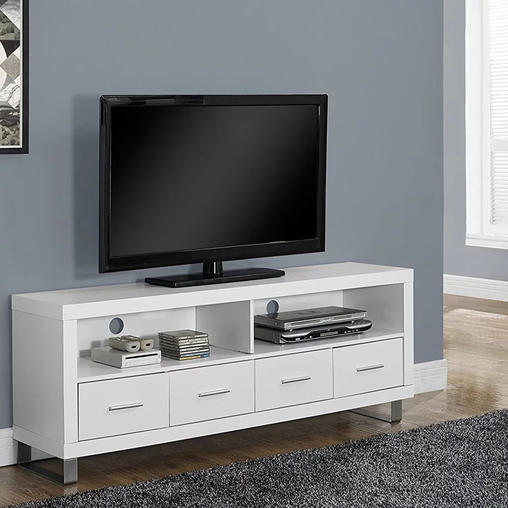 White 2 Pack TV Stand with Storage O11369