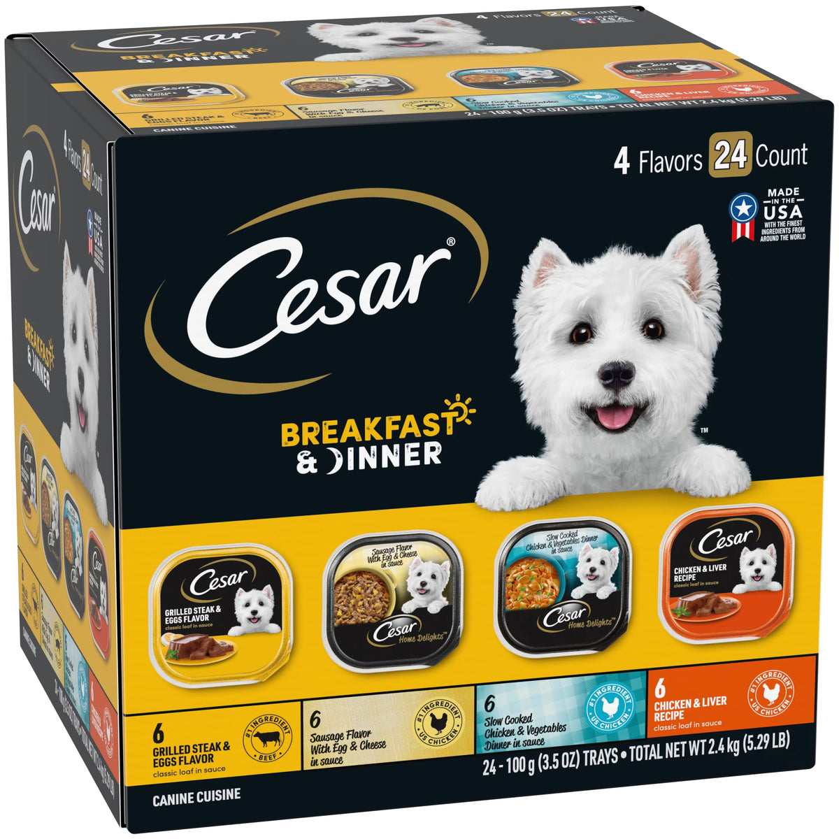 Breakfast & Dinner Variety Pack 24 Pack 3.5 oz Trays K84930