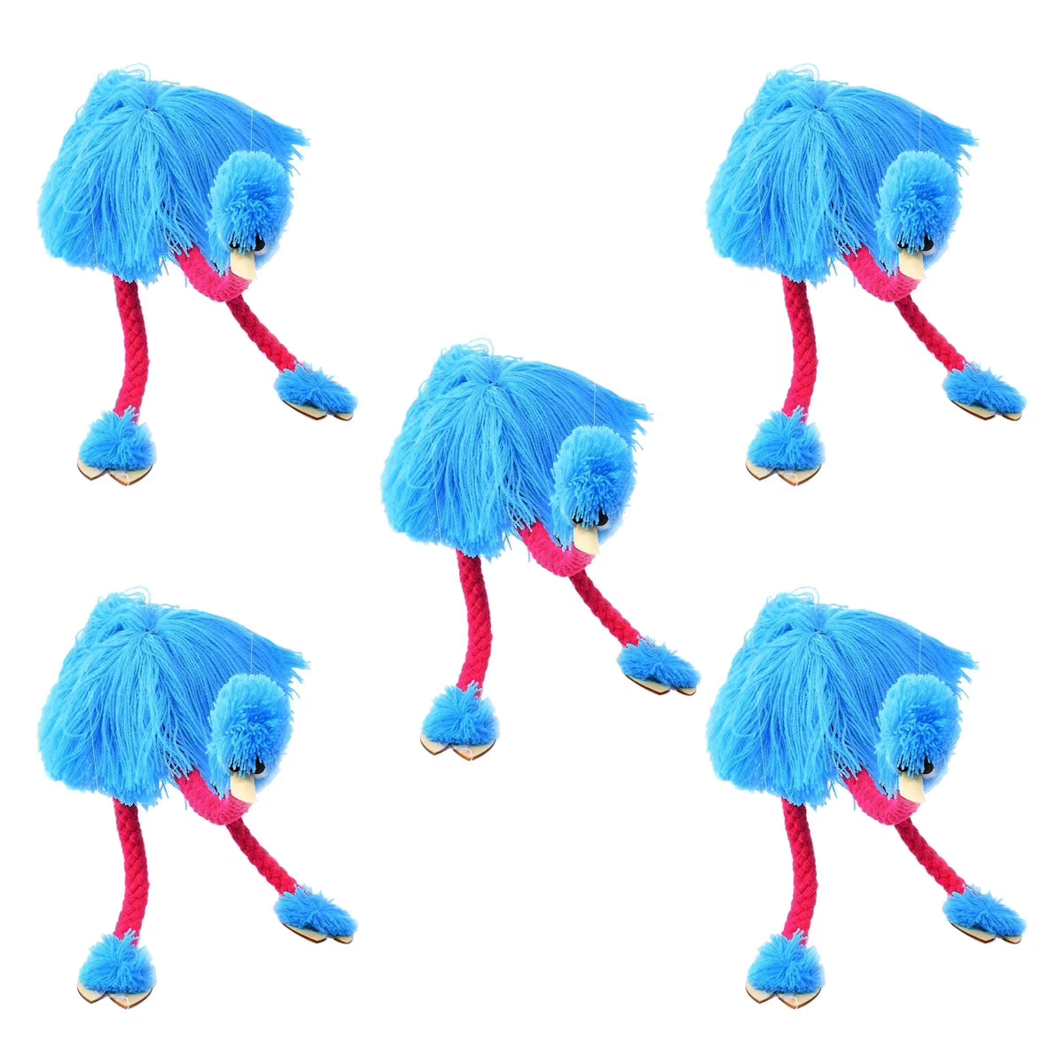 Sky-blue Plush Ostrich Marionette Toy A533289